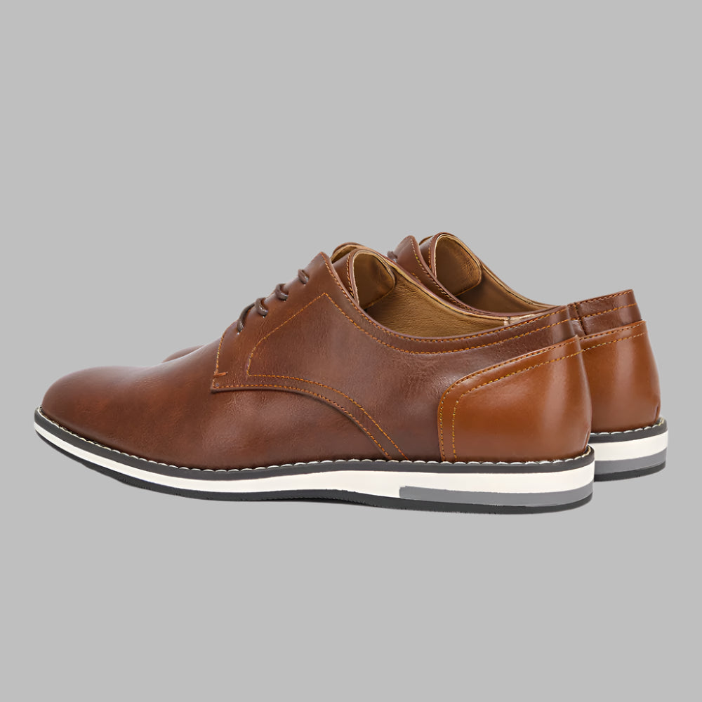 Brown-two-tone-oxford-shoe-back-view