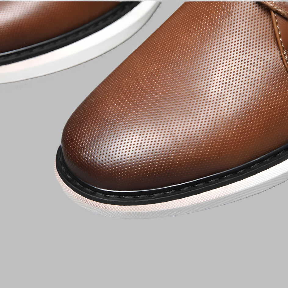 brown-leather-shoe-front-view