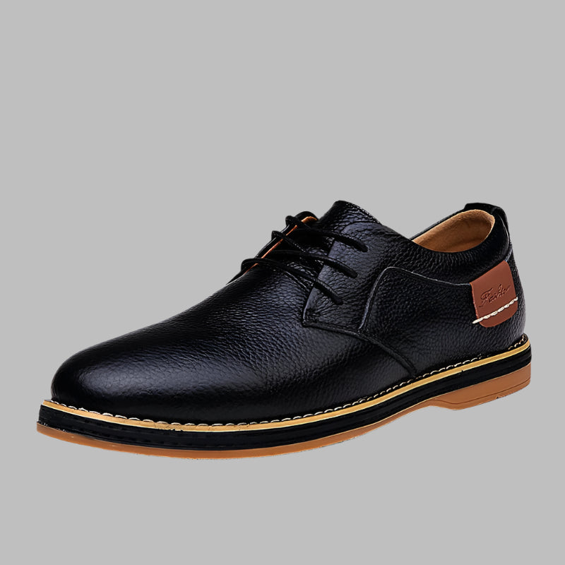 men-black-split-leather-shoe