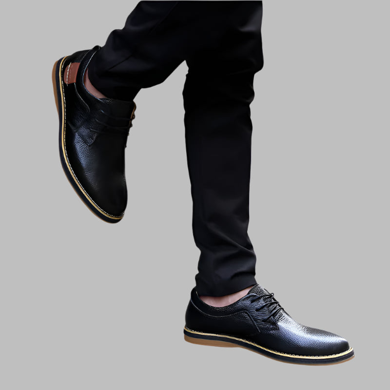 mens-black-split-leather-shoe-on-feet-model